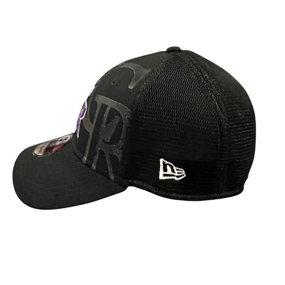 New Era Colorado Rockies 3930 Flexfit Black‎ MLB  Baseball Cap Hat Large-Xlarge - Picture 3 of 8